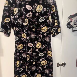 Floral Velvet Dress